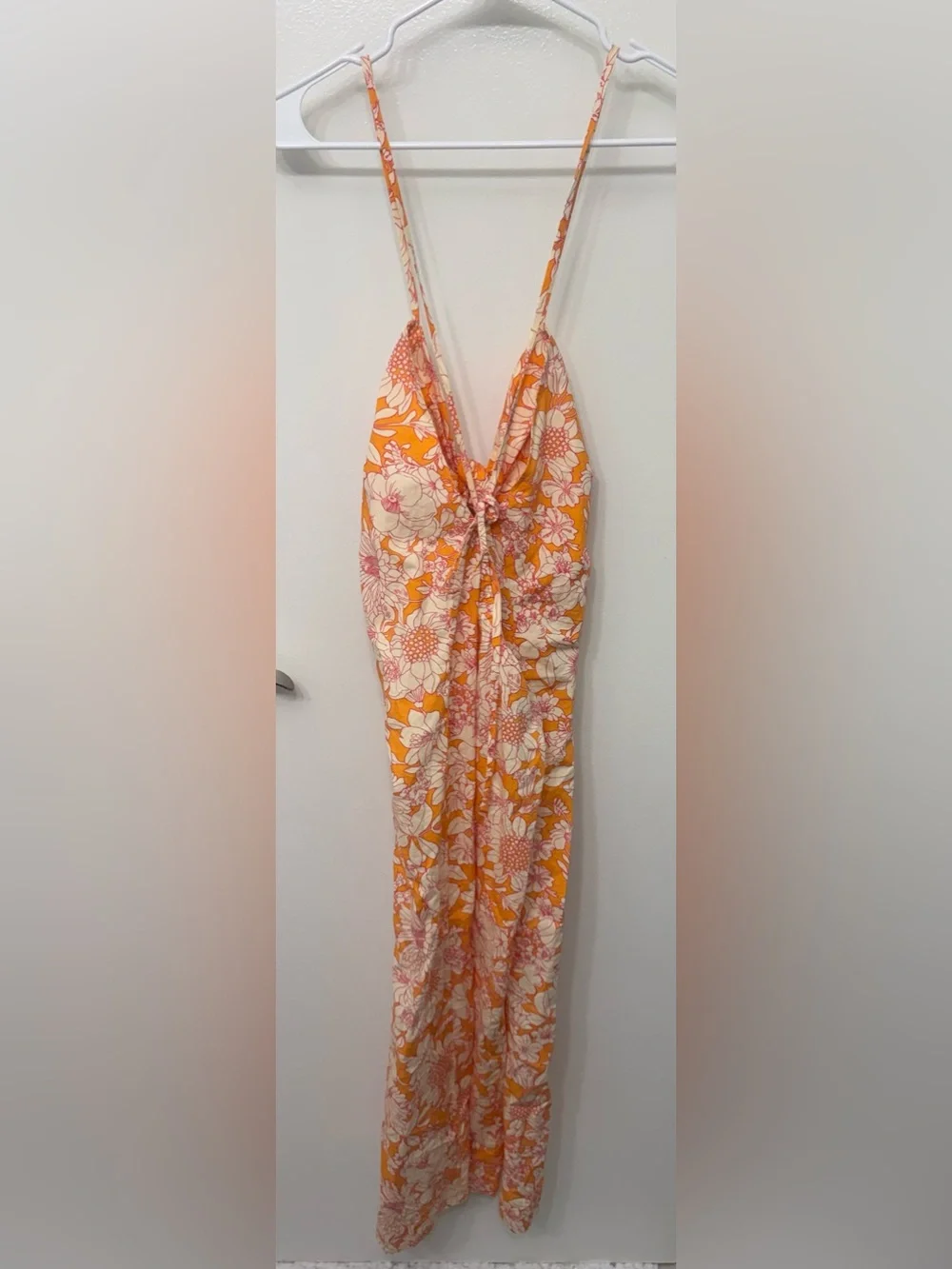 EUC J.Crew Tie Front Cotton Poplin Midi Dress